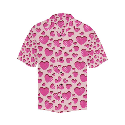 Heart Pink Pattern Print Design HE06 Men Hawaiian Shirt-JorJune