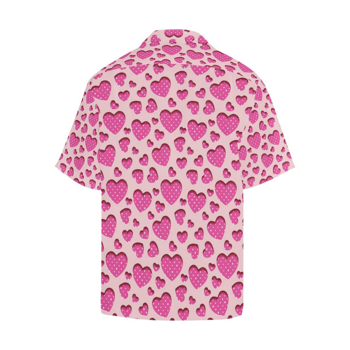 Heart Pink Pattern Print Design HE06 Men Hawaiian Shirt-JorJune