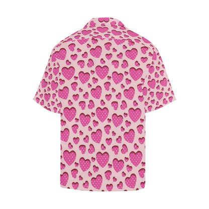 Heart Pink Pattern Print Design HE06 Men Hawaiian Shirt-JorJune