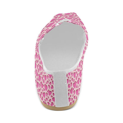 Heart Pink Pattern Print Design HE06 Women Casual Shoes-JorJune.com