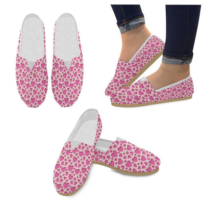 Heart Pink Pattern Print Design HE06 Women Casual Shoes-JorJune.com