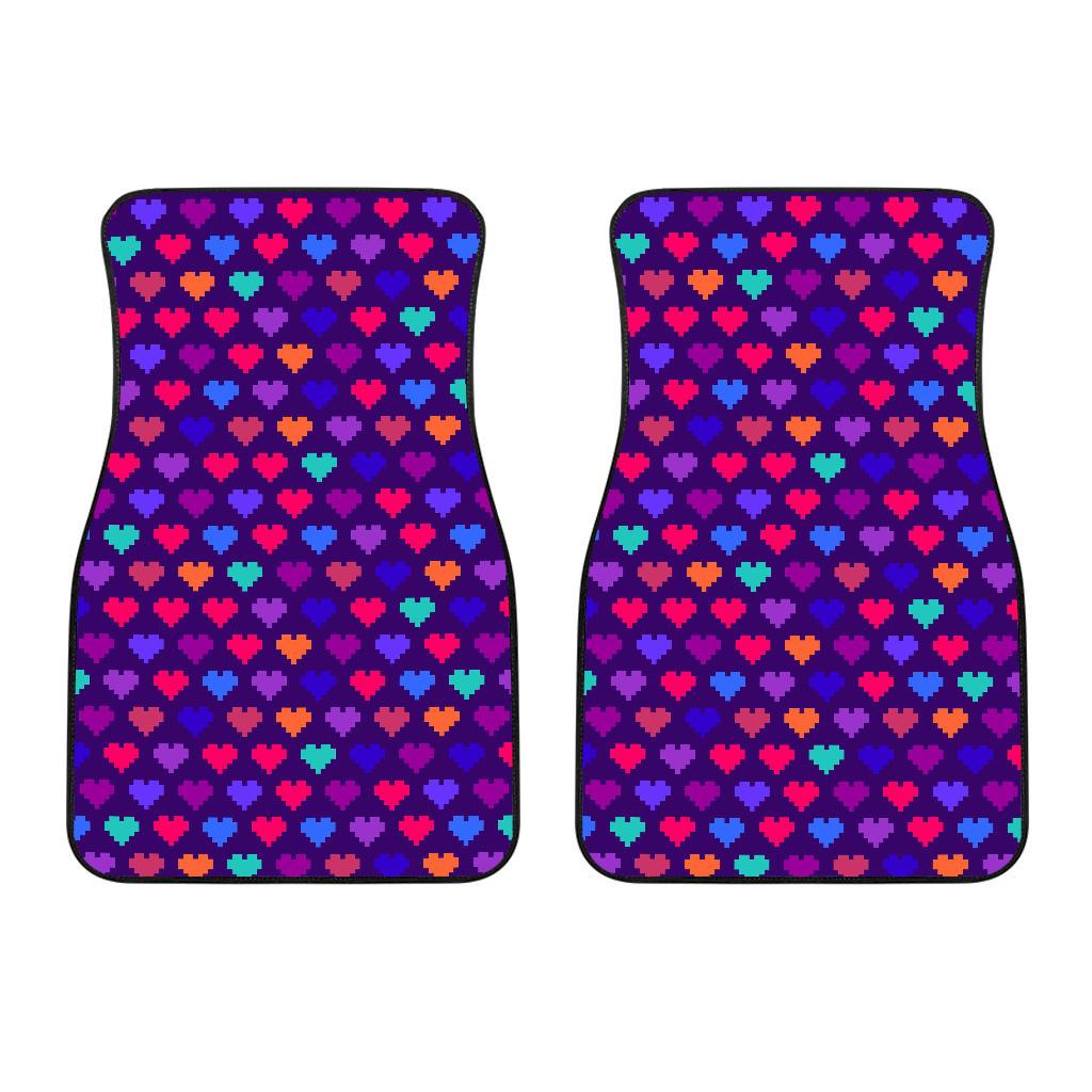 Heart Pixel Pattern Print Design HE03 Car Floor Mats-JorJune