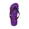 Heart Pixel Pattern Print Design HE03 Flip Flops-JorJune