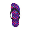 Heart Pixel Pattern Print Design HE03 Flip Flops-JorJune