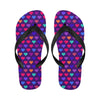 Heart Pixel Pattern Print Design HE03 Flip Flops-JorJune