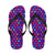 Heart Pixel Pattern Print Design HE03 Flip Flops-JorJune