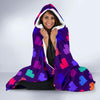 Heart Pixel Pattern Print Design HE03 Hooded Blanket-JORJUNE.COM