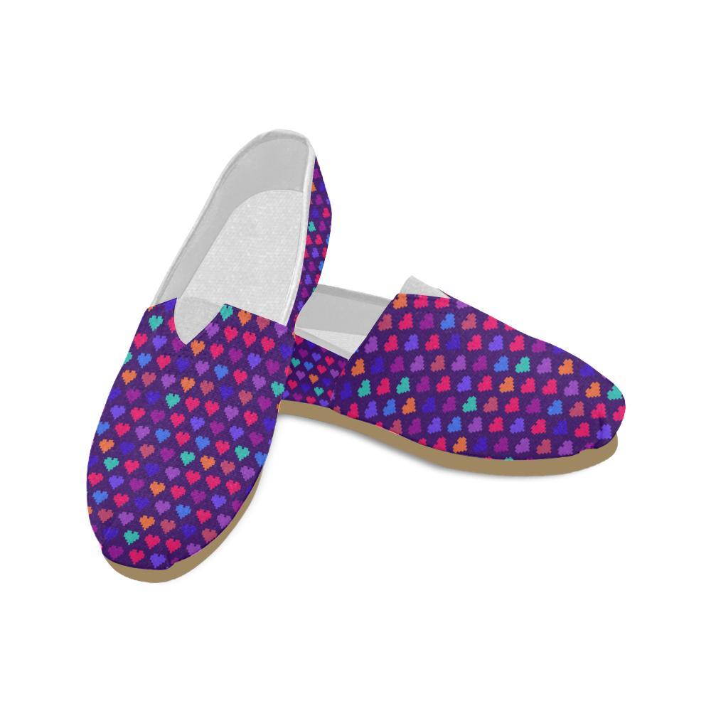 Heart Pixel Pattern Print Design HE03 Women Casual Shoes-JorJune.com