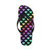 Heart Rainbow Pattern Print Design HE02 Flip Flops-JorJune