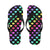 Heart Rainbow Pattern Print Design HE02 Flip Flops-JorJune