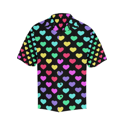 Heart Rainbow Pattern Print Design HE02 Men Hawaiian Shirt-JorJune
