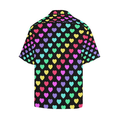 Heart Rainbow Pattern Print Design HE02 Men Hawaiian Shirt-JorJune
