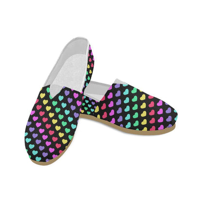 Heart Rainbow Pattern Print Design HE02 Women Casual Shoes-JorJune.com