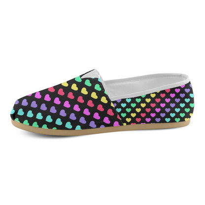 Heart Rainbow Pattern Print Design HE02 Women Casual Shoes-JorJune.com