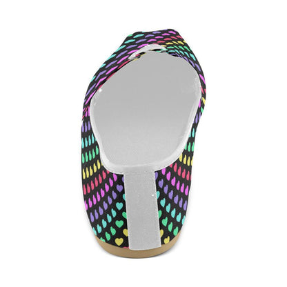 Heart Rainbow Pattern Print Design HE02 Women Casual Shoes-JorJune.com