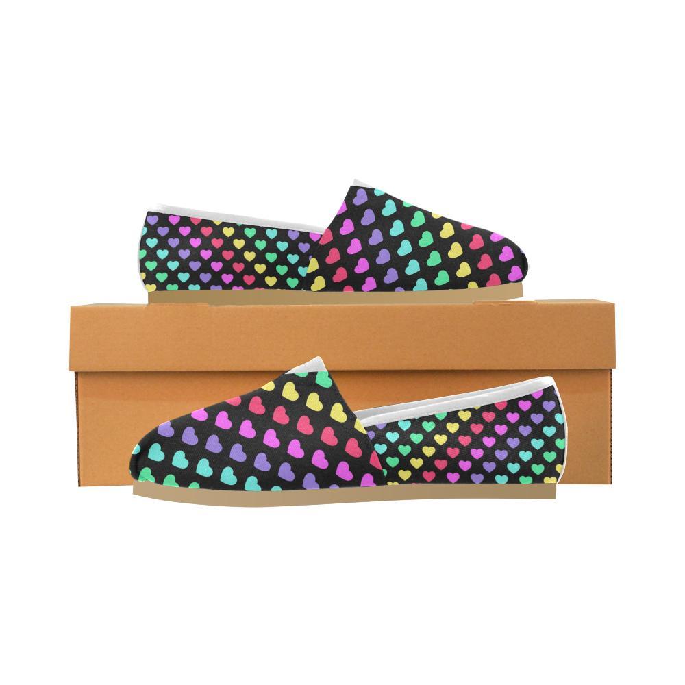 Heart Rainbow Pattern Print Design HE02 Women Casual Shoes-JorJune.com
