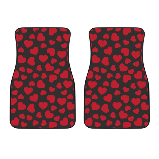 Heart Red Pattern Print Design HE01 Car Floor Mats-JorJune