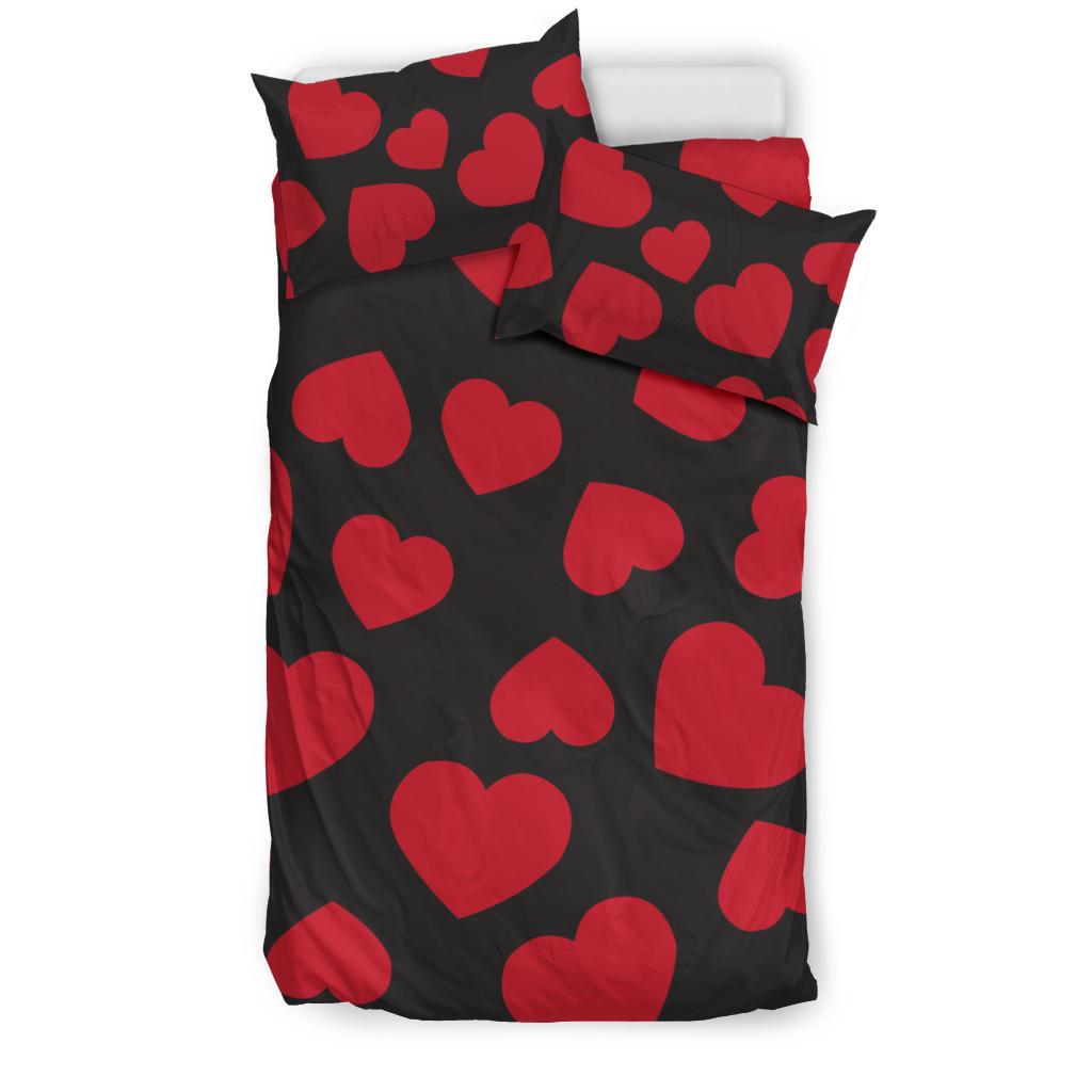 Heart Red Pattern Print Design HE01 Duvet Cover Bedding Set-JORJUNE.COM