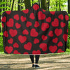 Heart Red Pattern Print Design HE01 Hooded Blanket-JORJUNE.COM
