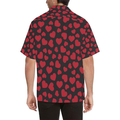Heart Red Pattern Print Design HE01 Men Hawaiian Shirt-JorJune
