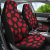 Heart Red Pattern Print Design HE01 Universal Fit Car Seat Covers-JorJune