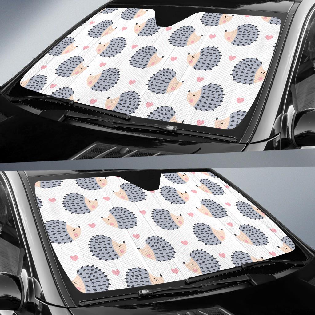 Hedgehog Baby Pattern Print Design 03 Car Sun Shade-JORJUNE.COM