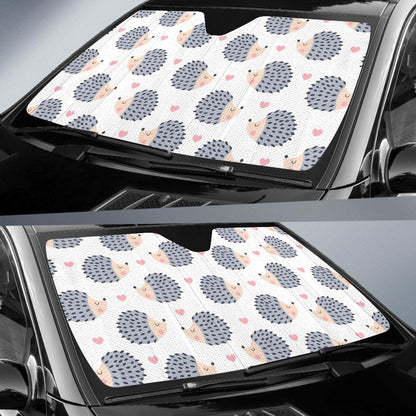 Hedgehog Baby Pattern Print Design 03 Car Sun Shade-JORJUNE.COM