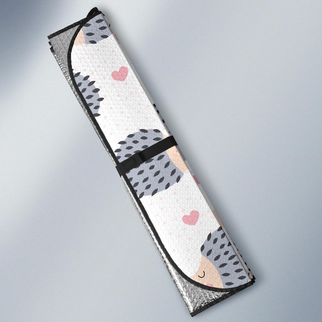 Hedgehog Baby Pattern Print Design 03 Car Sun Shade-JORJUNE.COM
