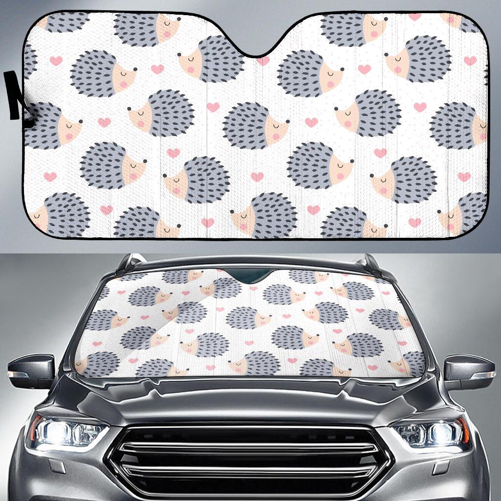 Hedgehog Baby Pattern Print Design 03 Car Sun Shade-JORJUNE.COM
