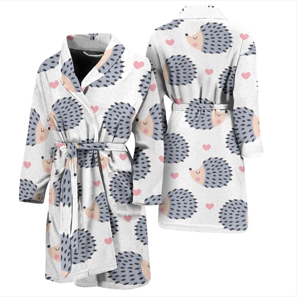 Hedgehog Baby Pattern Print Design 03 Men Bathrobe-JORJUNE.COM