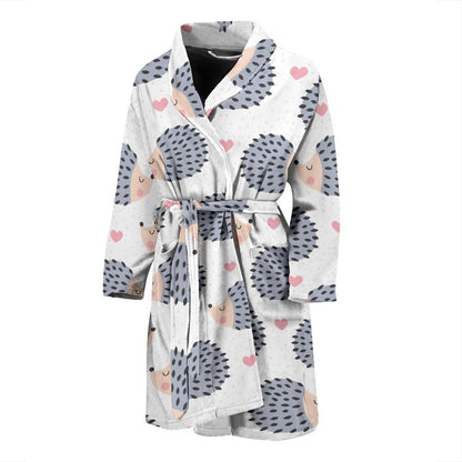 Hedgehog Baby Pattern Print Design 03 Men Bathrobe-JORJUNE.COM