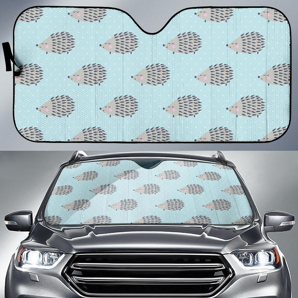 Hedgehog Pattern Print Design 02 Car Sun Shade-JORJUNE.COM