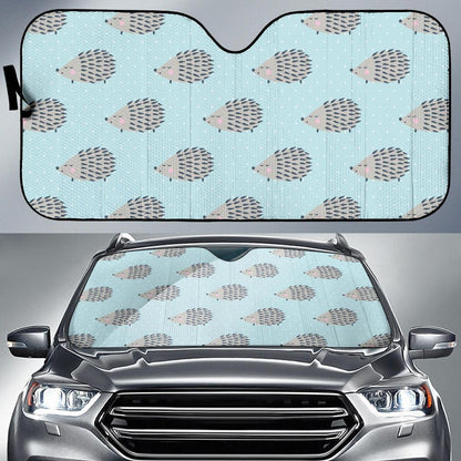 Hedgehog Pattern Print Design 02 Car Sun Shade-JORJUNE.COM