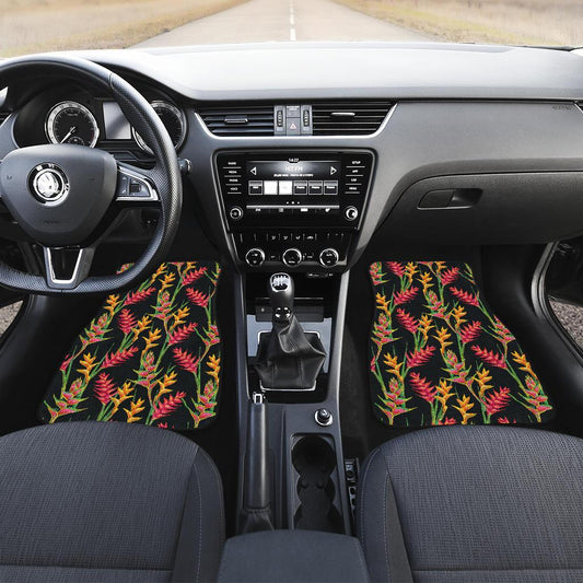 Heliconia Pattern Print Design HL01 Car Floor Mats-JorJune