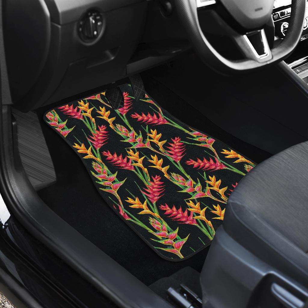 Heliconia Pattern Print Design HL01 Car Floor Mats-JorJune
