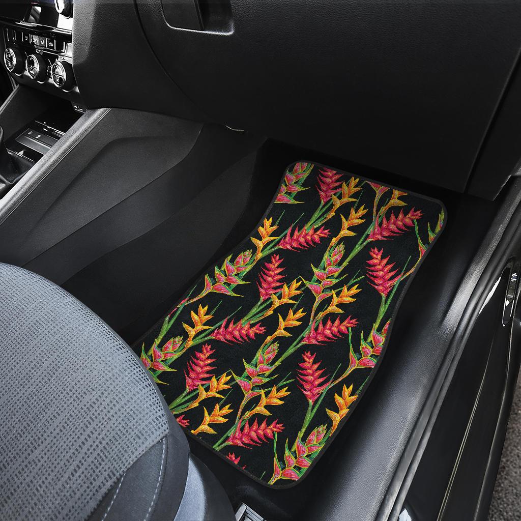 Heliconia Pattern Print Design HL01 Car Floor Mats-JorJune