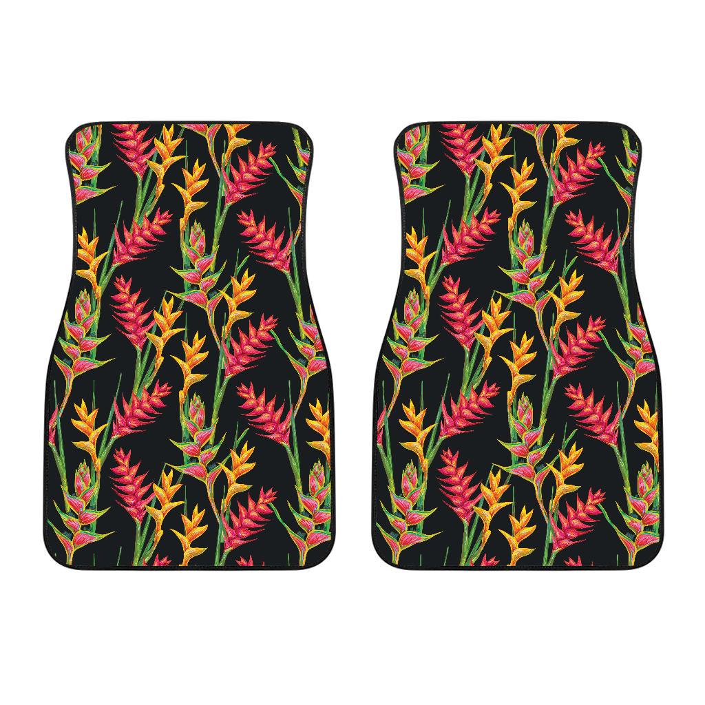 Heliconia Pattern Print Design HL01 Car Floor Mats-JorJune