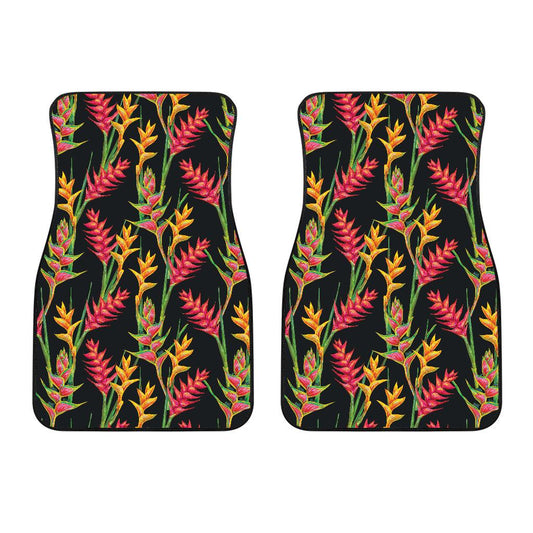 Heliconia Pattern Print Design HL01 Car Floor Mats-JorJune