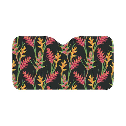 Heliconia Pattern Print Design HL01 Car Sun Shade-JorJune