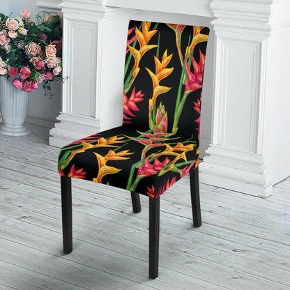 Heliconia Pattern Print Design HL01 Dining Chair Slipcover-JORJUNE.COM