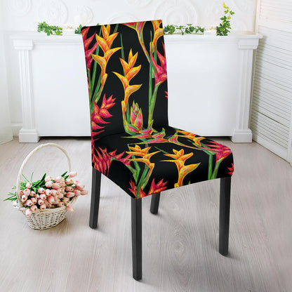 Heliconia Pattern Print Design HL01 Dining Chair Slipcover-JORJUNE.COM