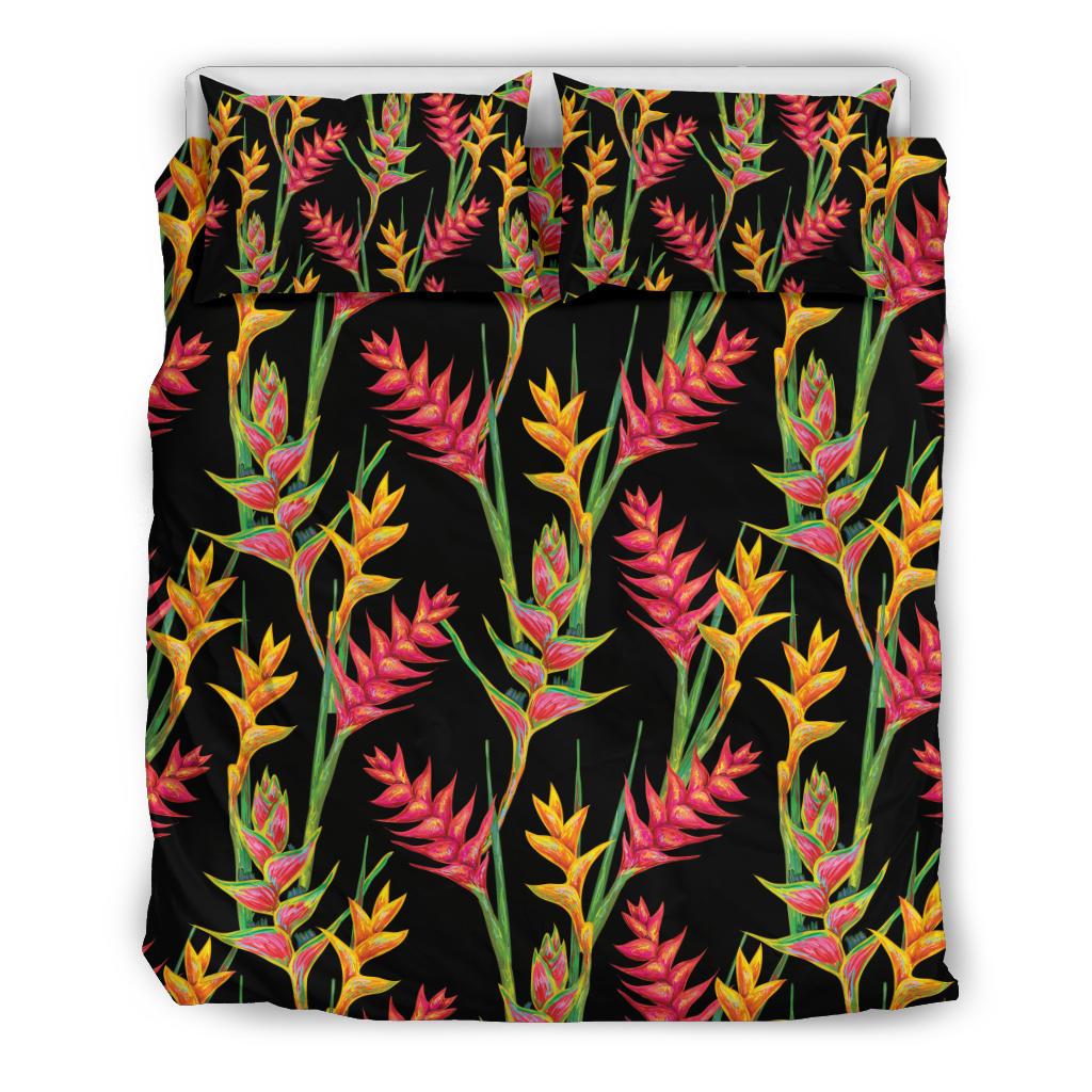 Heliconia Pattern Print Design HL01 Duvet Cover Bedding Set-JORJUNE.COM