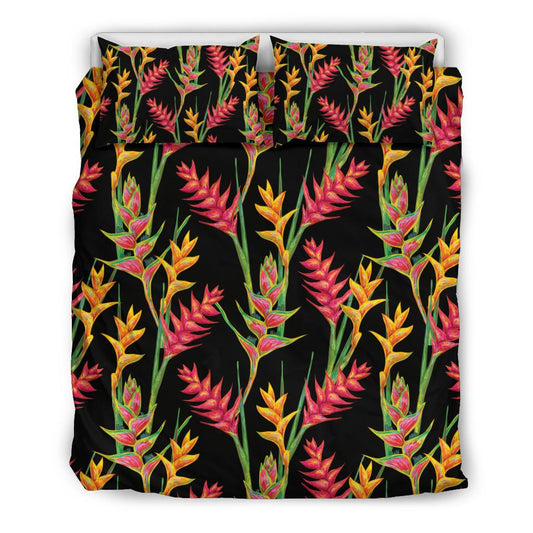 Heliconia Pattern Print Design HL01 Duvet Cover Bedding Set-JORJUNE.COM