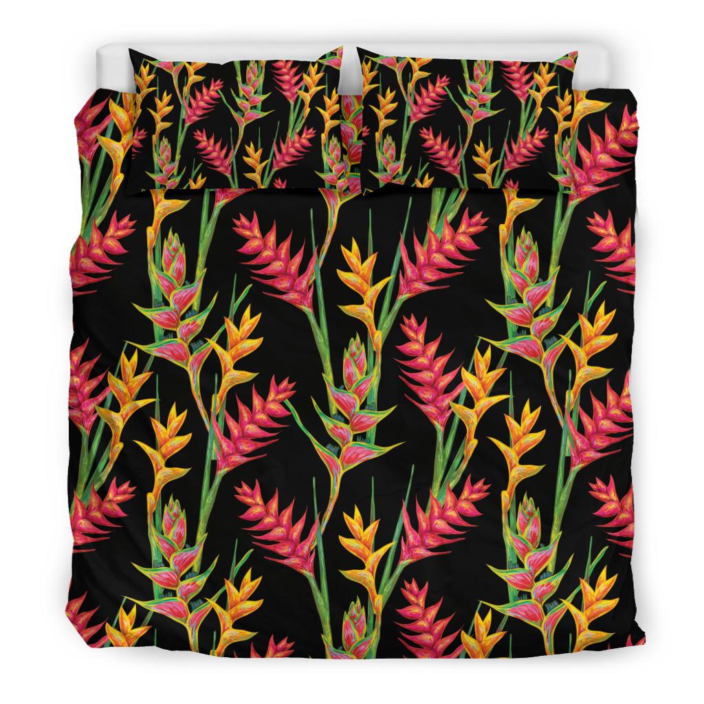 Heliconia Pattern Print Design HL01 Duvet Cover Bedding Set-JORJUNE.COM
