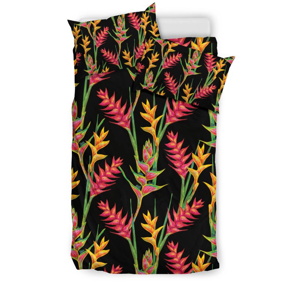 Heliconia Pattern Print Design HL01 Duvet Cover Bedding Set-JORJUNE.COM