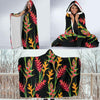 Heliconia Pattern Print Design HL01 Hooded Blanket-JORJUNE.COM