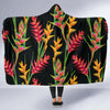 Heliconia Pattern Print Design HL01 Hooded Blanket-JORJUNE.COM