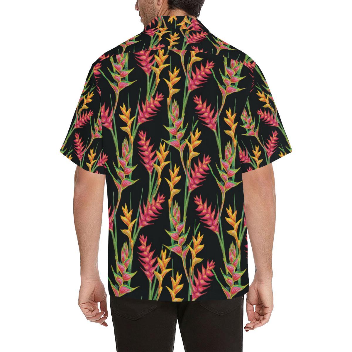 Heliconia Pattern Print Design HL01 Men Hawaiian Shirt-JorJune