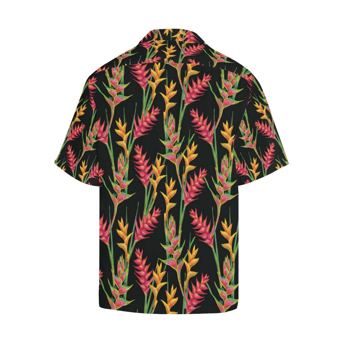 Heliconia Pattern Print Design HL01 Men Hawaiian Shirt-JorJune