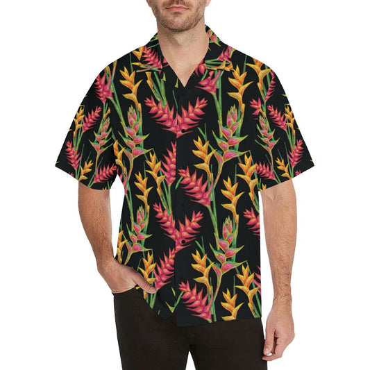 Heliconia Pattern Print Design HL01 Men Hawaiian Shirt-JorJune